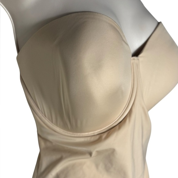 Wacoal Red Carpet Strapless Shaping Body Briefer Bodysuit Shapewear Sand Sz 38G - Picture 5 of 13